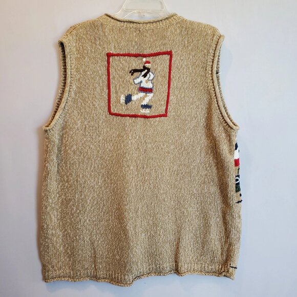 NutCracker Women's Sweater Vest 2X Winter Holiday Hockey Mom Ice Skating Teacher - Picture 2 of 11